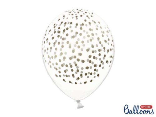 balon w złote kropki