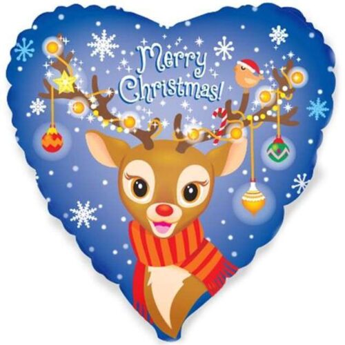 balon renifer Boże Narodzenie niebieski